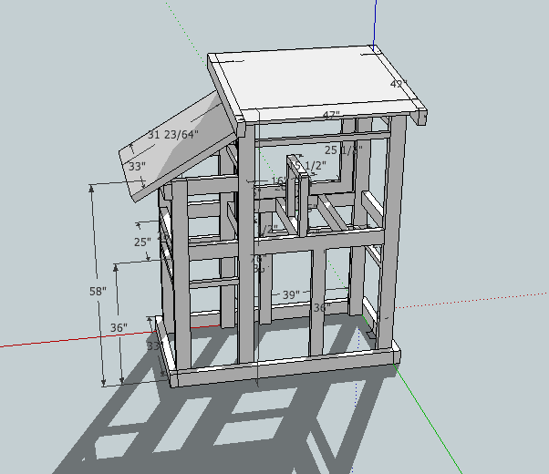 Duck Kitten House Plans - CAD rendering