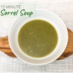 15 minute sorrel soup recipe made with either garden sorrel or sheep sorrel
