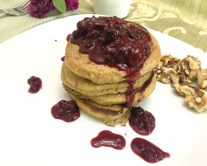 fluffy whole wheat pancake recipe with milk kefir and duck eggs