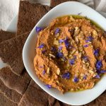 Muhammara and acuka, roasted red pepper dip.