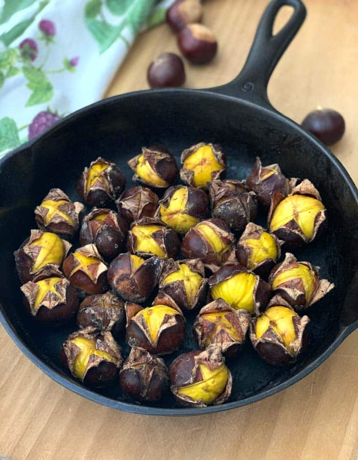 Recipe: Cast iron pan-roasted chestnuts on a stovetop - Tyrant Farms