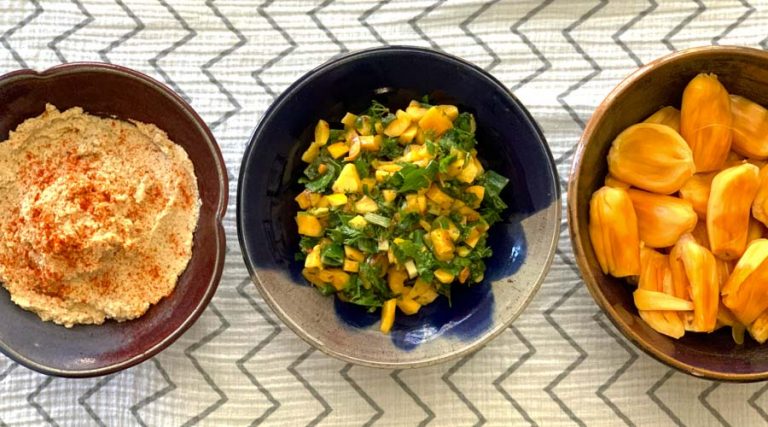 jackfruit salsa and jackfruit hummus recipes