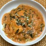 recipe: groundnut stew with Malabar spinach