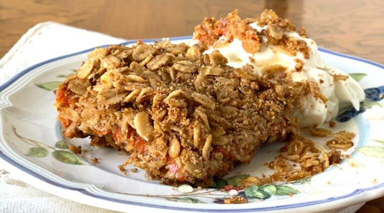 persimmon oat crumble recipe - gluten-free