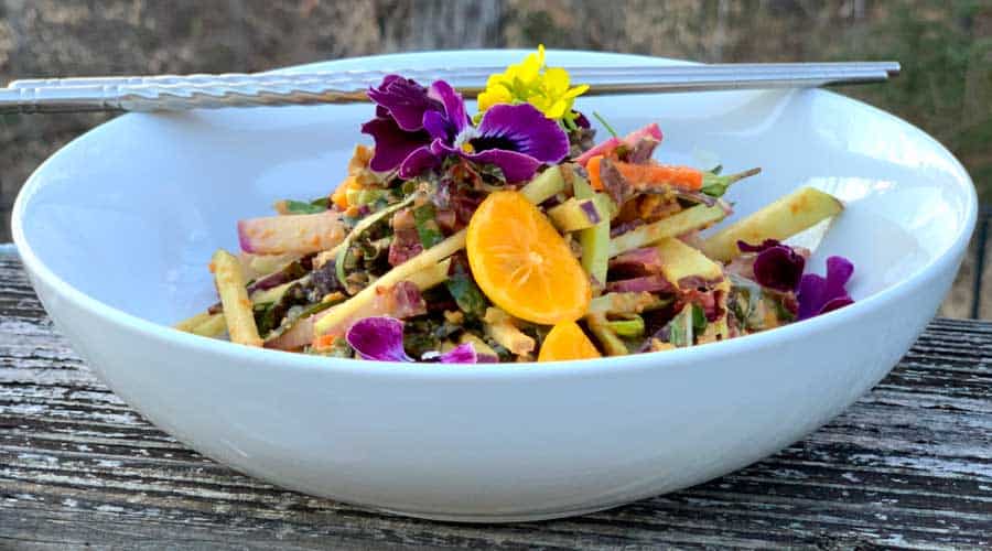 recipe: napa cabbage salad with thai peanut sauce