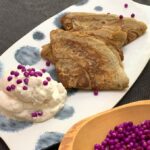 Recipe: chestnut flour crepes with beautyberry whipped cream