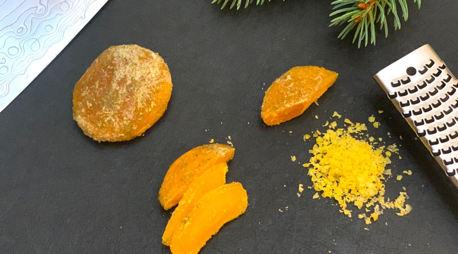 christmas tree cured egg yolks - egg yolks cured in conifer needles