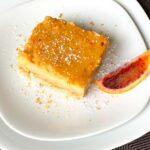 Moro blood orange bars with sage brown butter shortbread crust