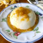 Panna cotta with ground cherry (Physalis pruinosa) bourbon sauce / Ground cherry dessert recipe / ground cherry recipes