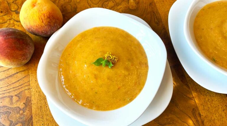Peach gazpacho – a delicious, chilled summer soup