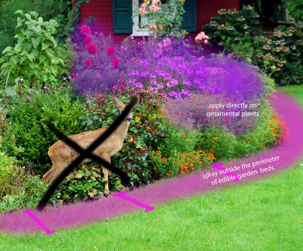 Bobbex deer repellent spray landscape beds