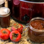 Persimmon butter with blood orange and maple syrup.