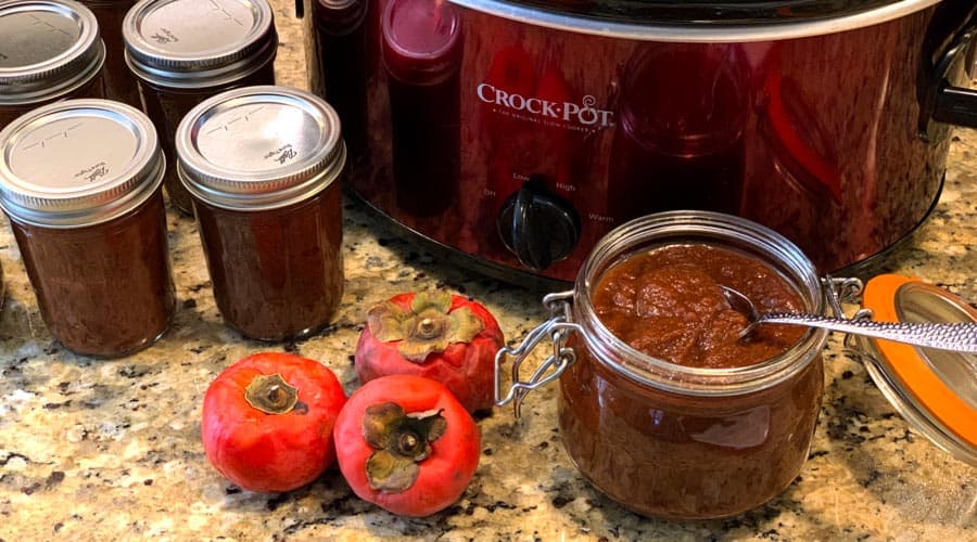 Persimmon butter with blood orange and maple syrup.