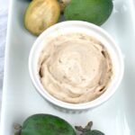 Recipe: Pineapple guava (feijoa) ice cream made in a blender.