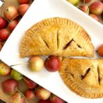Crabapple hand pie recipe with whole wheat flour, sweetened with maple syrup