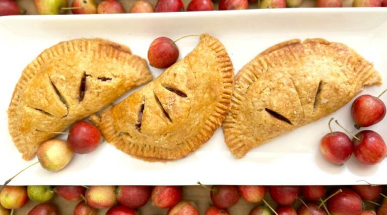 Whole wheat crabapple maple hand pie