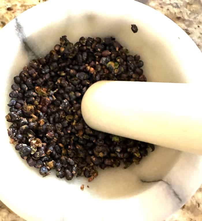 Make sure to mash the juniper berries before use or they won't release nearly as much flavor.