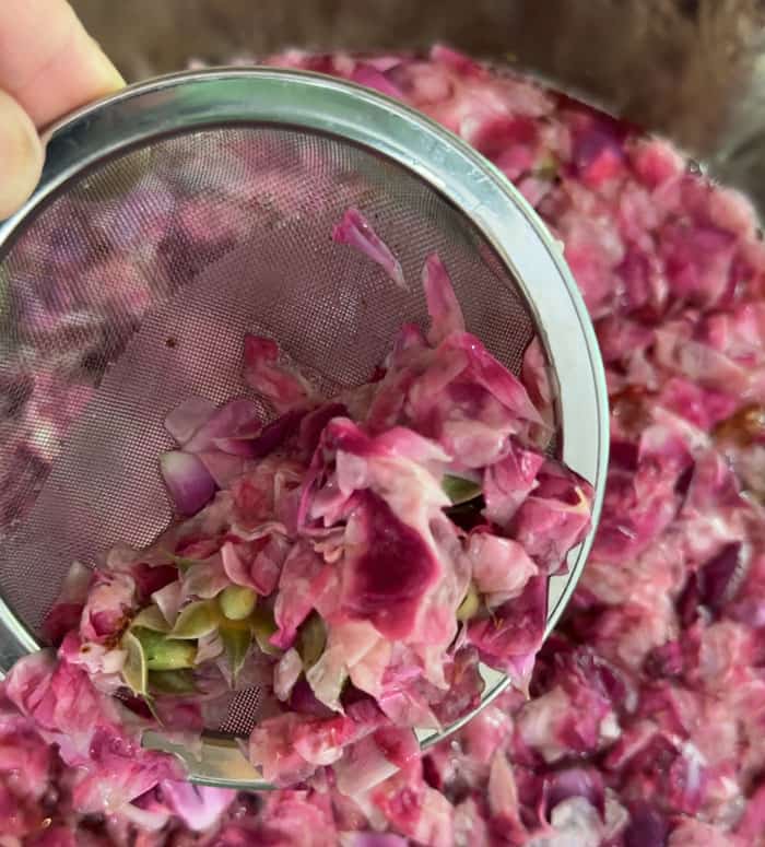 Fermented rose flowers